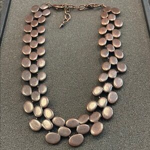Elegant Copper-Tone Metal Necklace